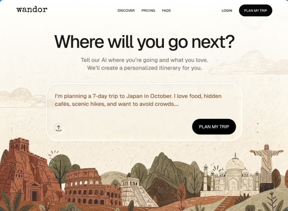 AI Trip Planner preview