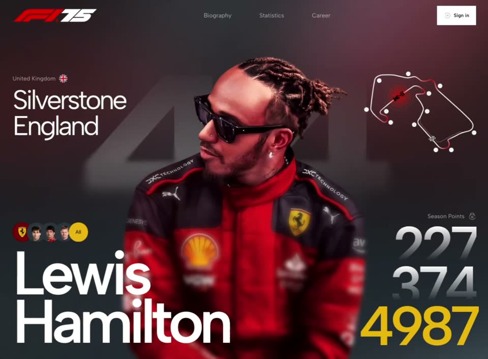 F1 Driver Profile preview